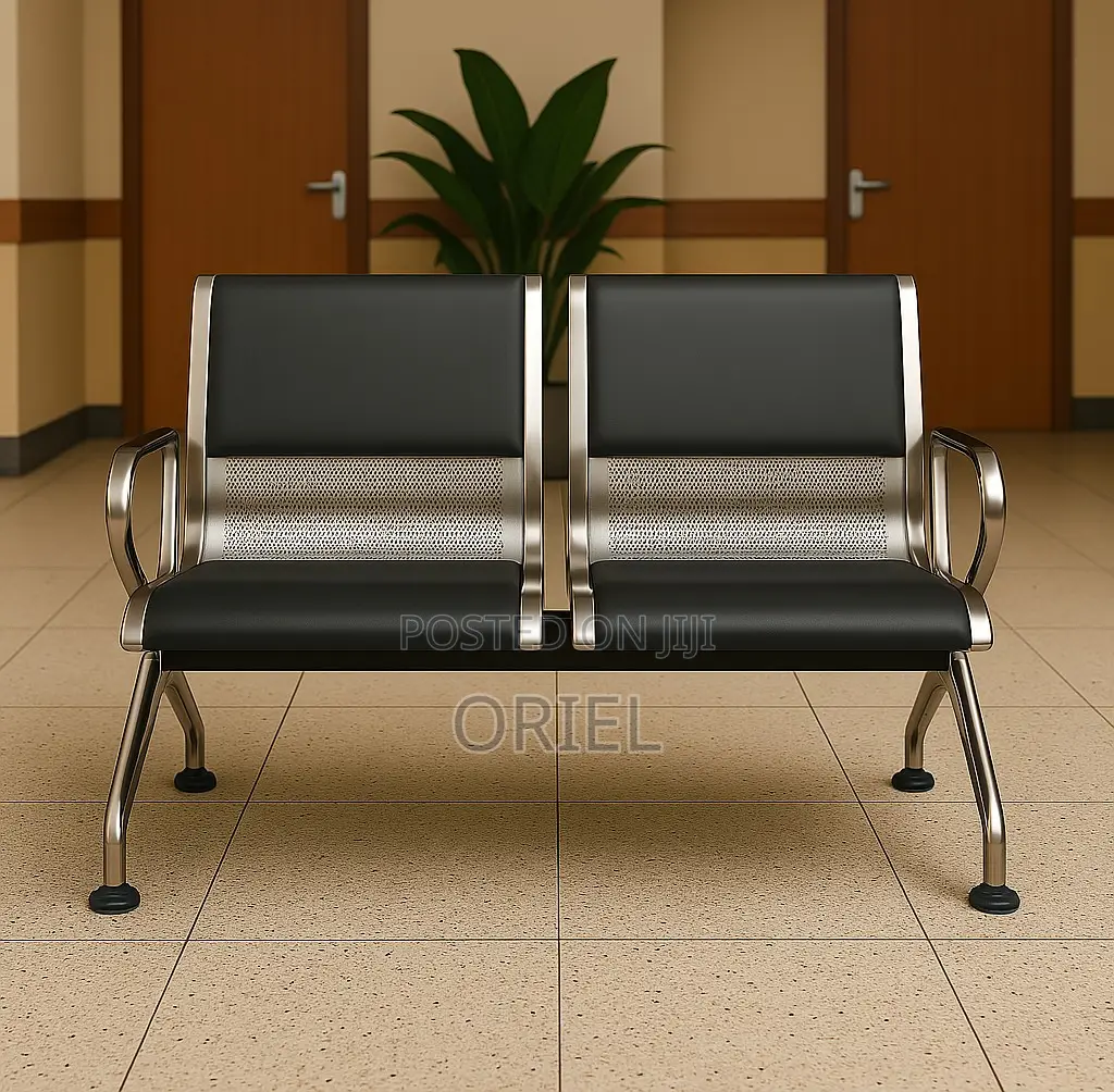 Office Reception Waiting Bench : Two Seater Waiting Bench