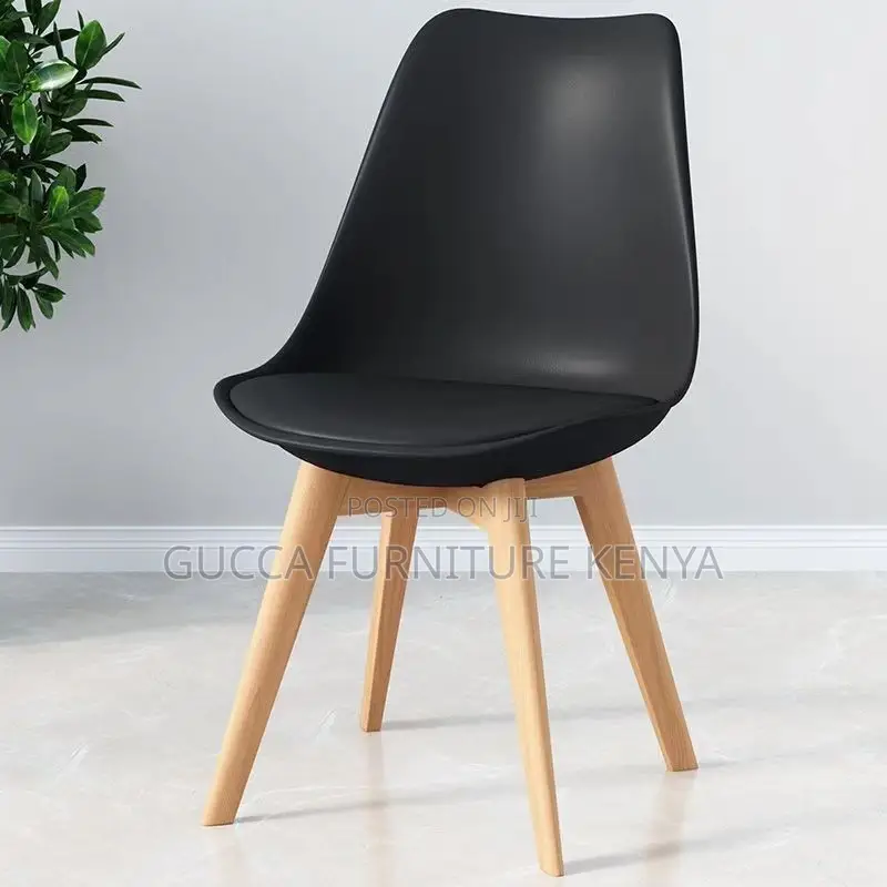 Plastic Dining Chair With Beech Wood Legs