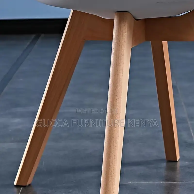 Plastic Dining Chair With Beech Wood Legs
