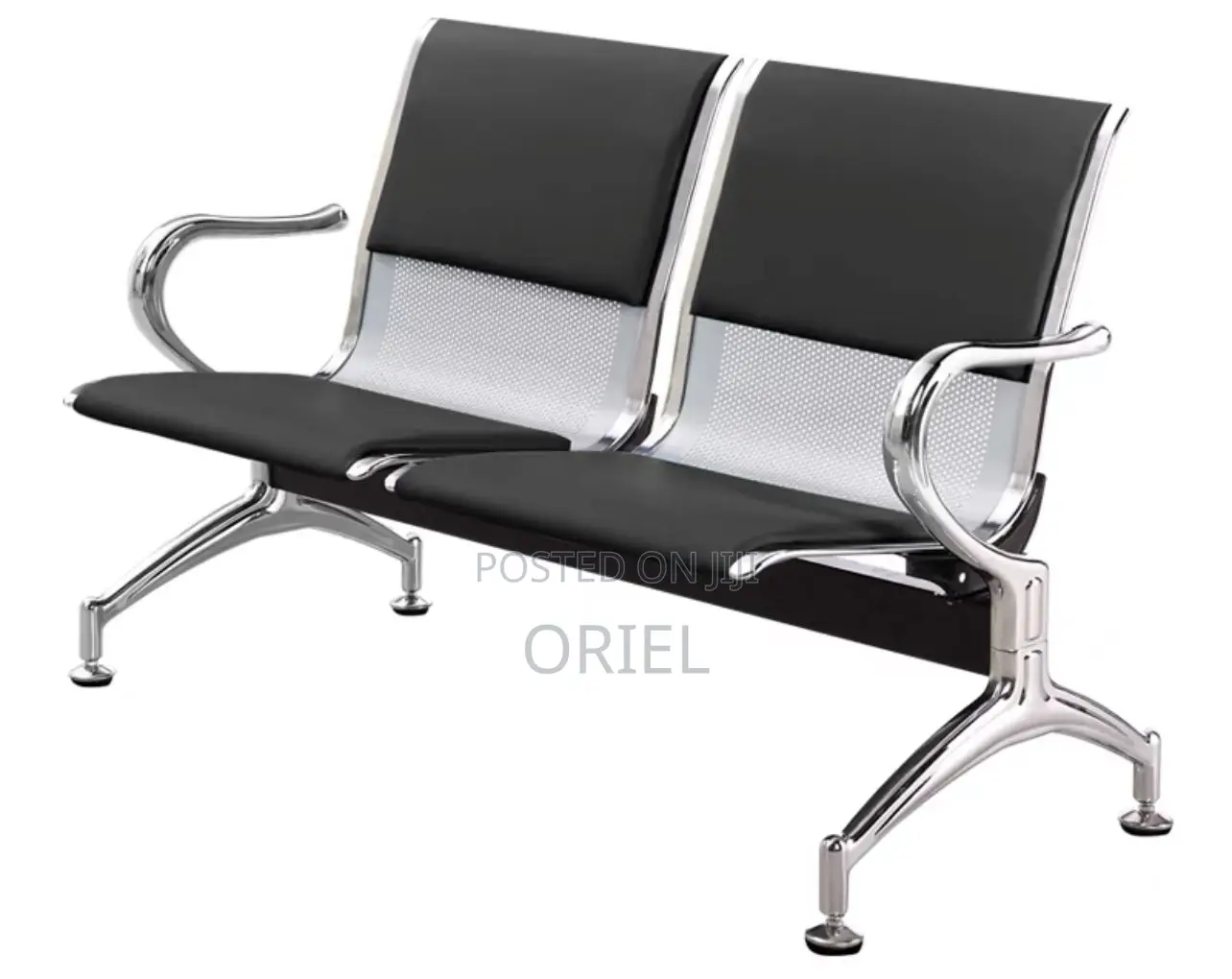 Office Reception Waiting Bench : Two Seater Waiting Bench