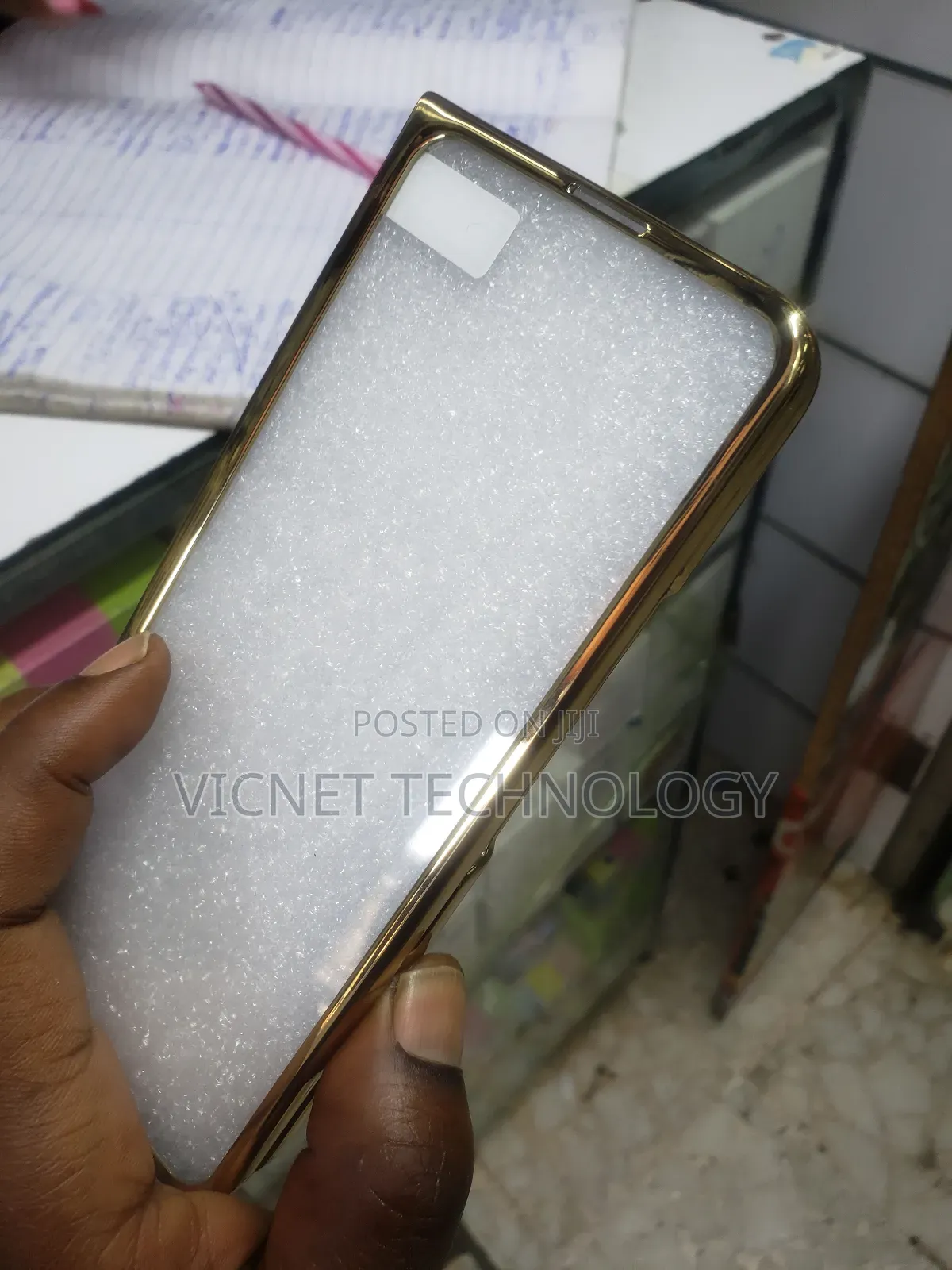 Samsung Fold 5 Gold Marble Case With Front Screen Protector