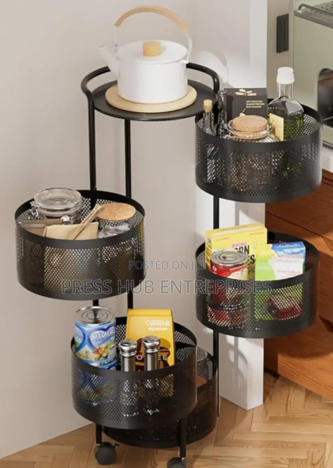 4-Tier Rotating Fruit and Vegetable Rack* 