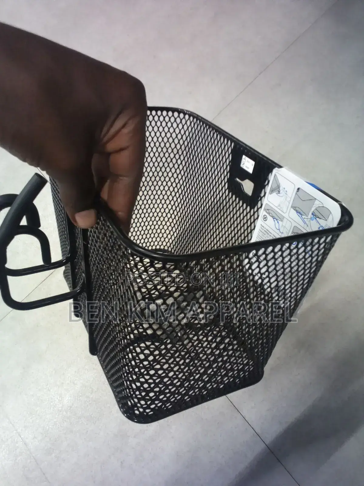8 Liters Front Bicycle Pannier, Basket Steel and Polyester.