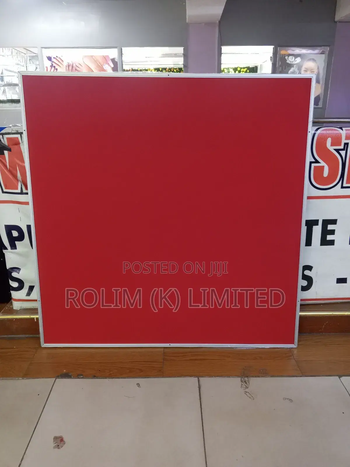 48" X 48" Red Softboard for Office Memos