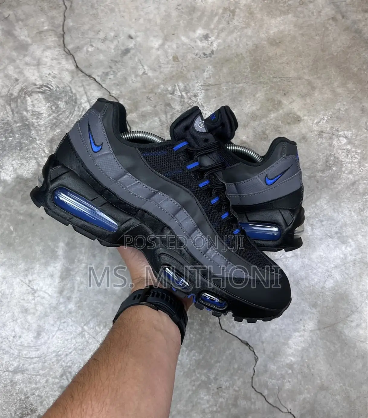 Nike Air Max 95 "Black-Game Royal _Sizes:40,41,42,43,44,45_