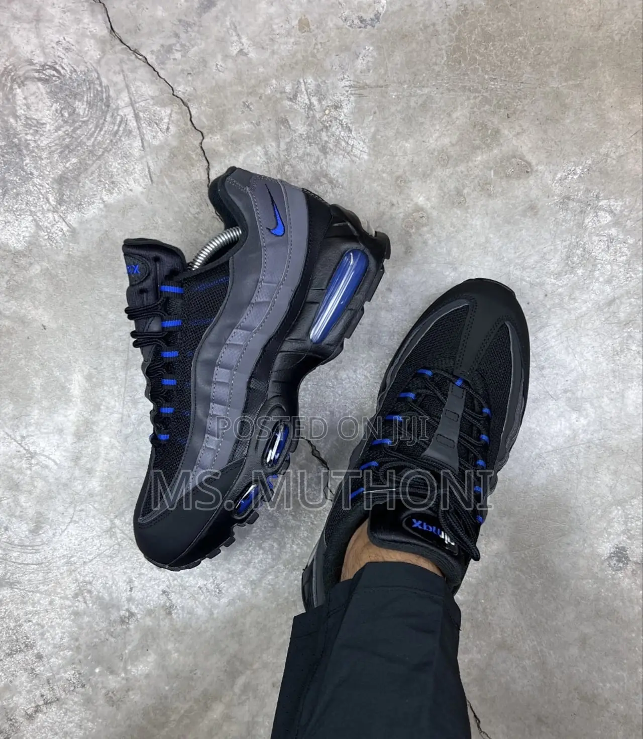 Nike Air Max 95 "Black-Game Royal _Sizes:40,41,42,43,44,45_