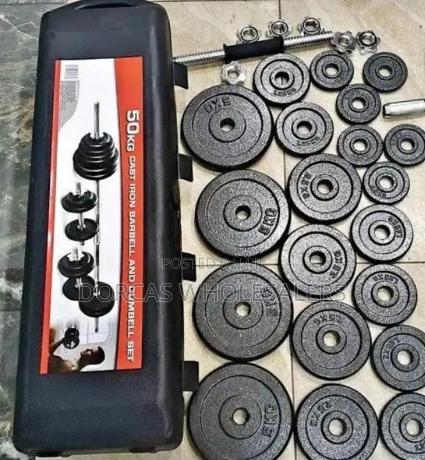 50 KGS Chrome Black Dumbbells G/20