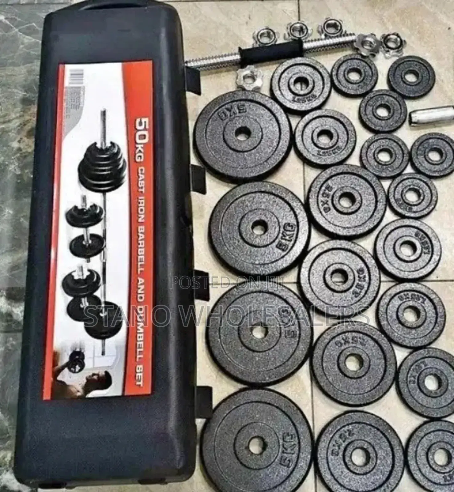 50 KGS Chrome Black Dumbbells G/20