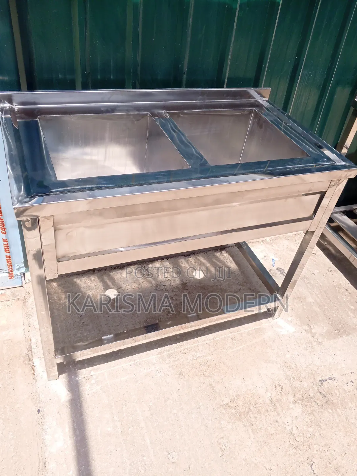 Stainless Steel Two Bowl Sink Commercial Use