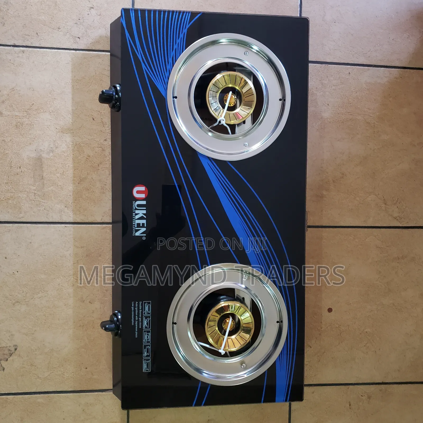 Brass Gas Cooker/ Double Glass Gas Cooker