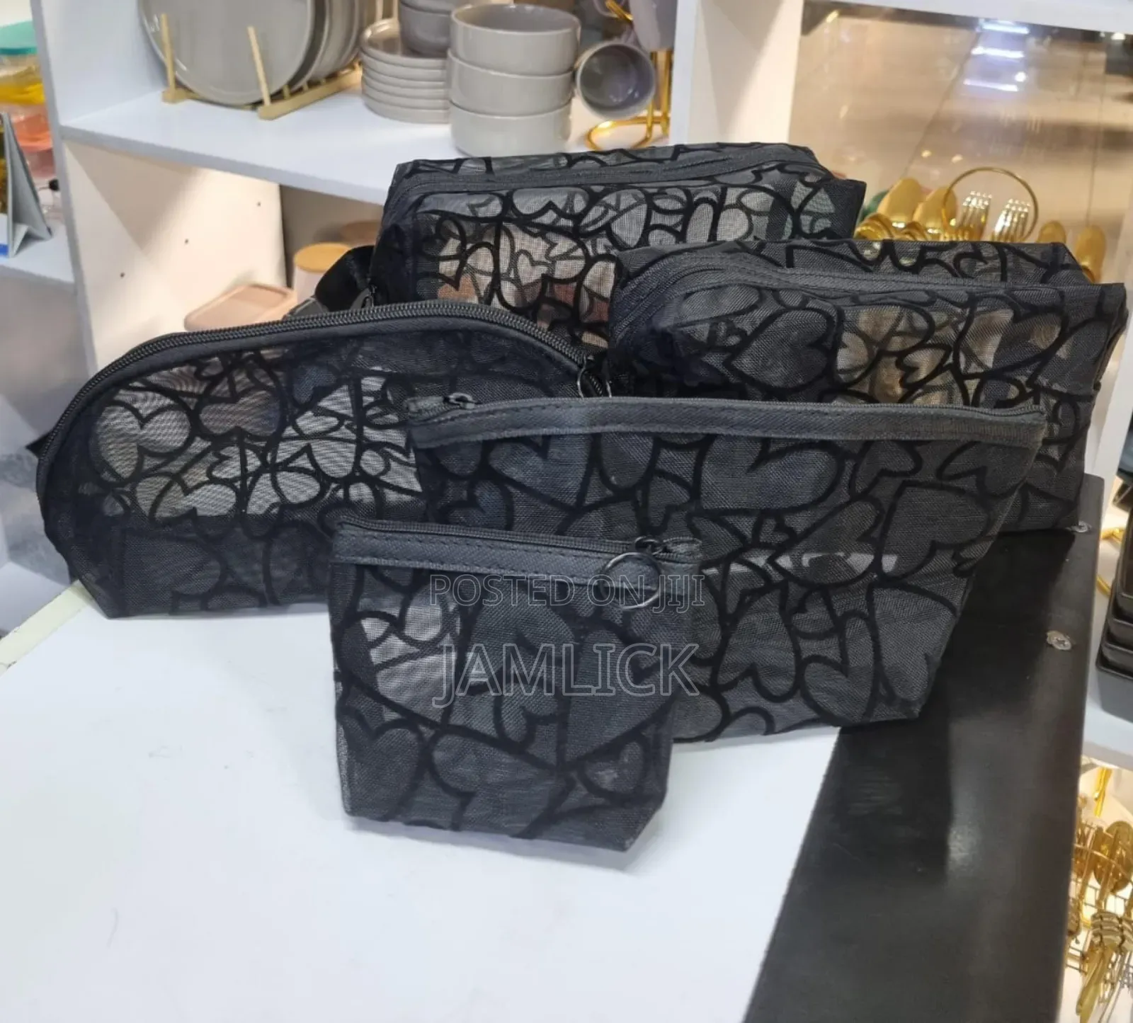 Heart-Shaped 5pcs Waterproof Travel Bag Set –Av