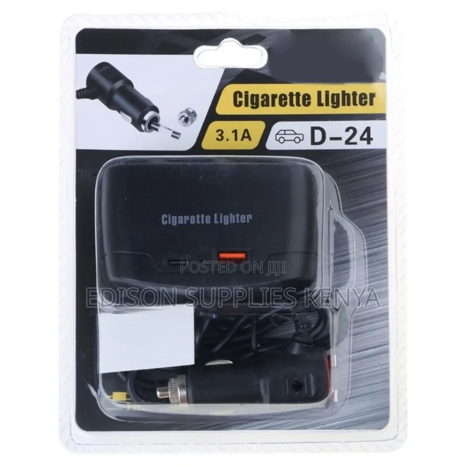 Car Power Inverter 3-Socket Car Cigarette Lighter Splitter Adapter