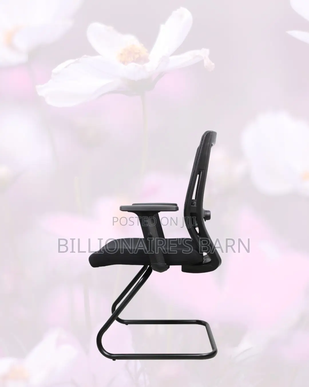 Black Visitor Chair | Boardroom-Ready Style | Powder-Coated Steel