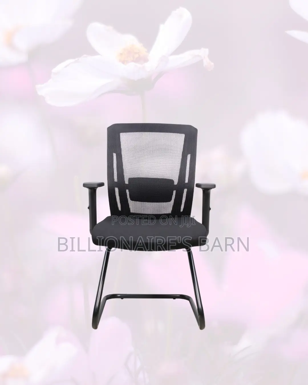 Black Visitor Chair | Boardroom-Ready Style | Powder-Coated Steel