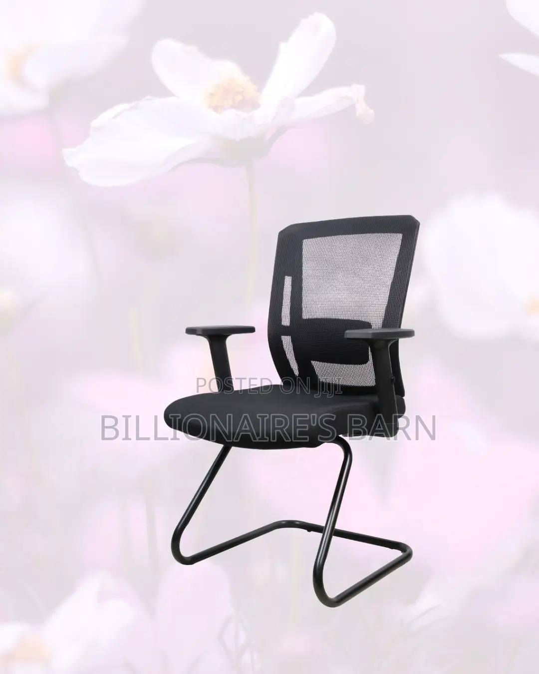 Black Visitor Chair | Boardroom-Ready Style | Powder-Coated Steel