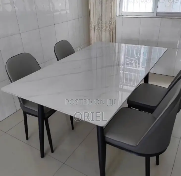 Home Dining Set; Modern Compact 4-Seater Dining Collection