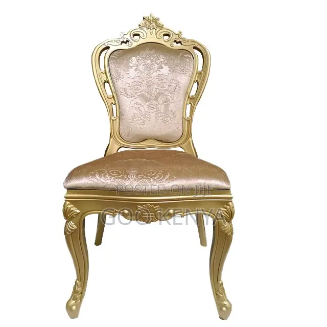 Home Chair; Fabric Wedding Chair With Gold Frame- Executive Design