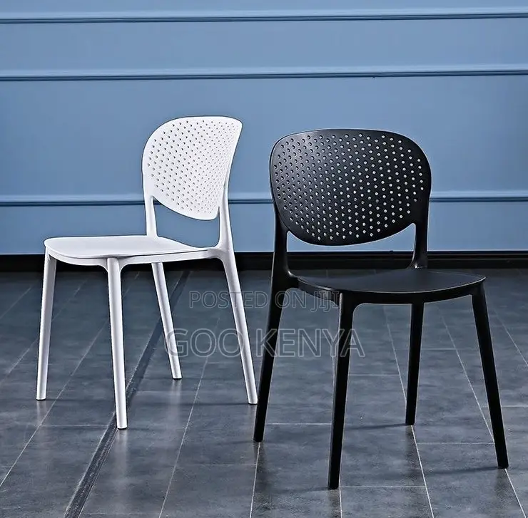 Home Chair; Rattan Design Plastic Out Dining Chair- Weather Resistant