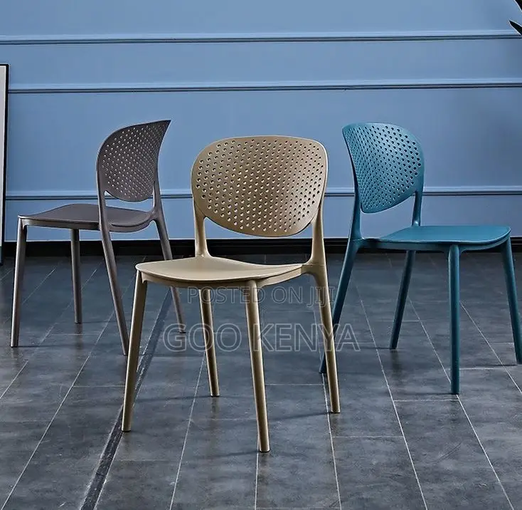 Home Chair; Rattan Design Plastic Out Dining Chair- Weather Resistant