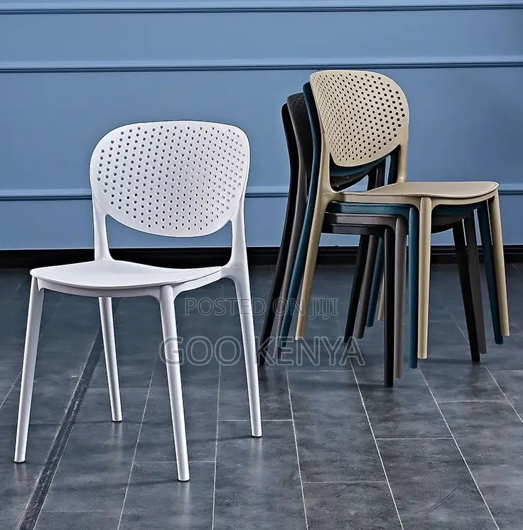 Home Chair; Rattan Design Plastic Out Dining Chair- Weather Resistant