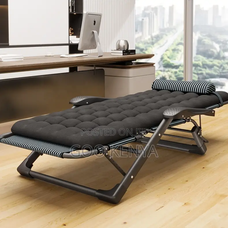 Home Chair;Heavy Fabric Cushion Folding Outdoor Reclining Home Day Bed