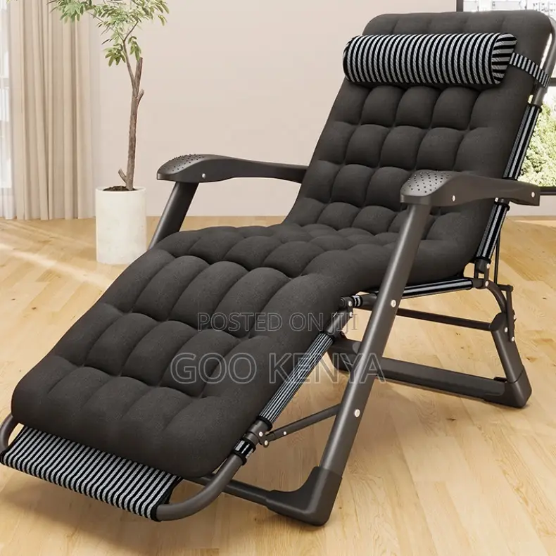 Home Chair;Heavy Fabric Cushion Folding Outdoor Reclining Home Day Bed