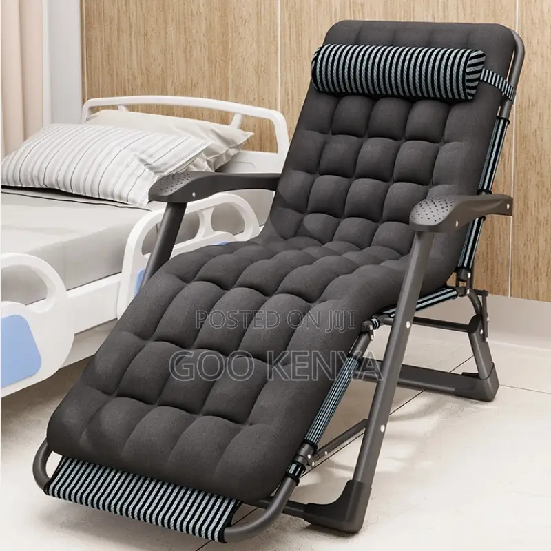 Home Chair;Heavy Fabric Cushion Folding Outdoor Reclining Home Day Bed