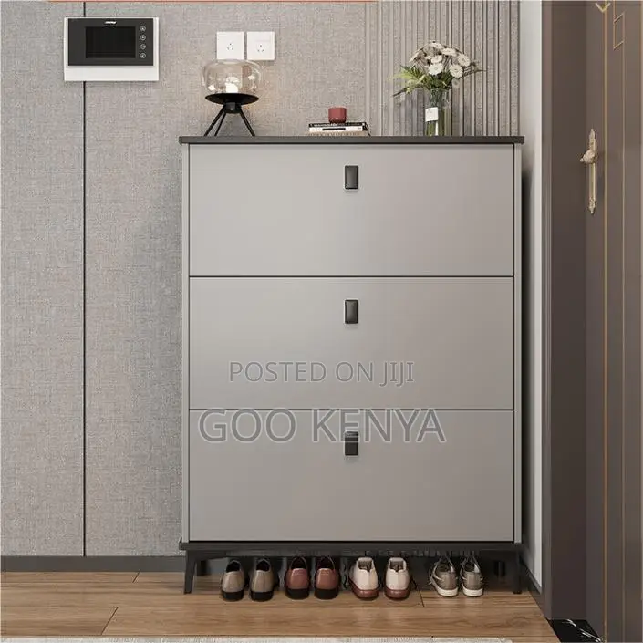 Home Shoe Rack; 3-drawer Wooden Home Shoe Rack