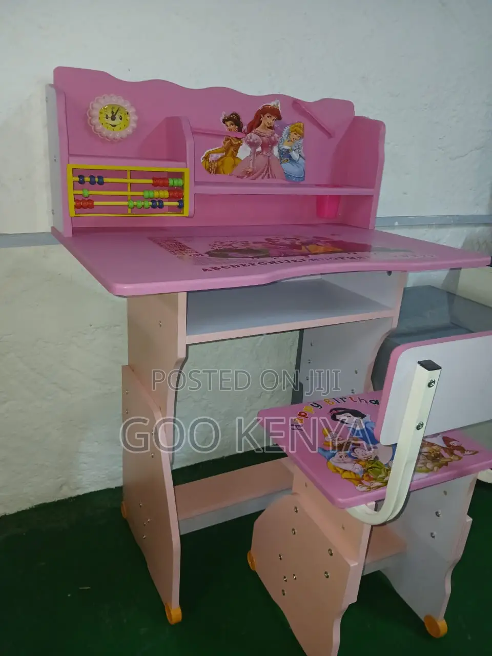 Kids Furniture; Colorfur Wooden Studying Kids Desk And Chair
