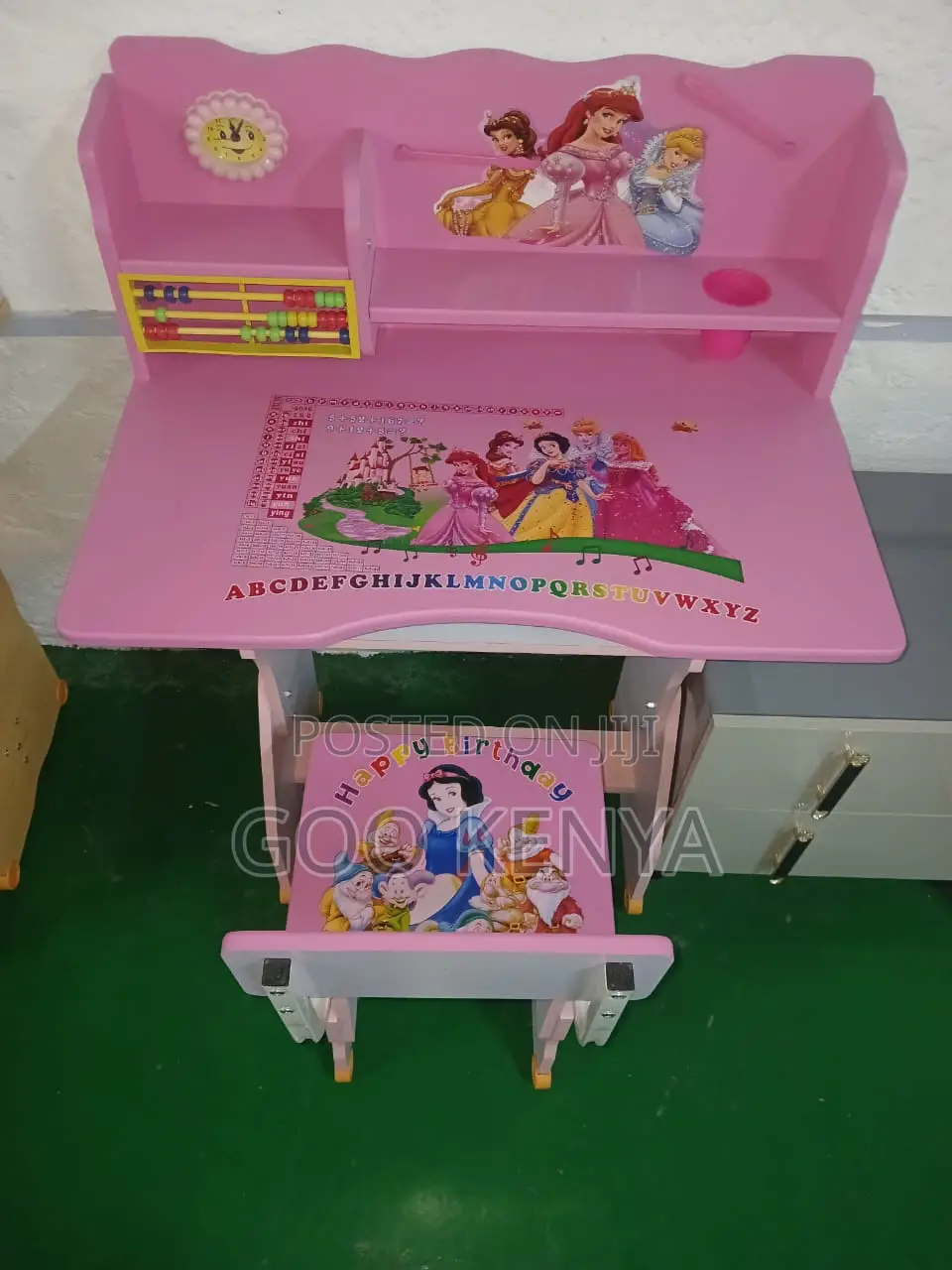 Kids Furniture; Colorfur Wooden Studying Kids Desk And Chair