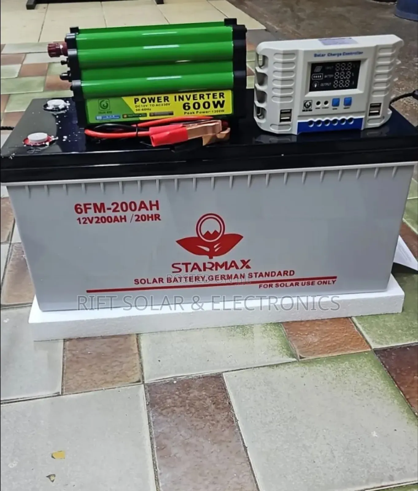 200ah - 20hrs Solar Battery - 600w - 1200w Inverter - 40a Controller