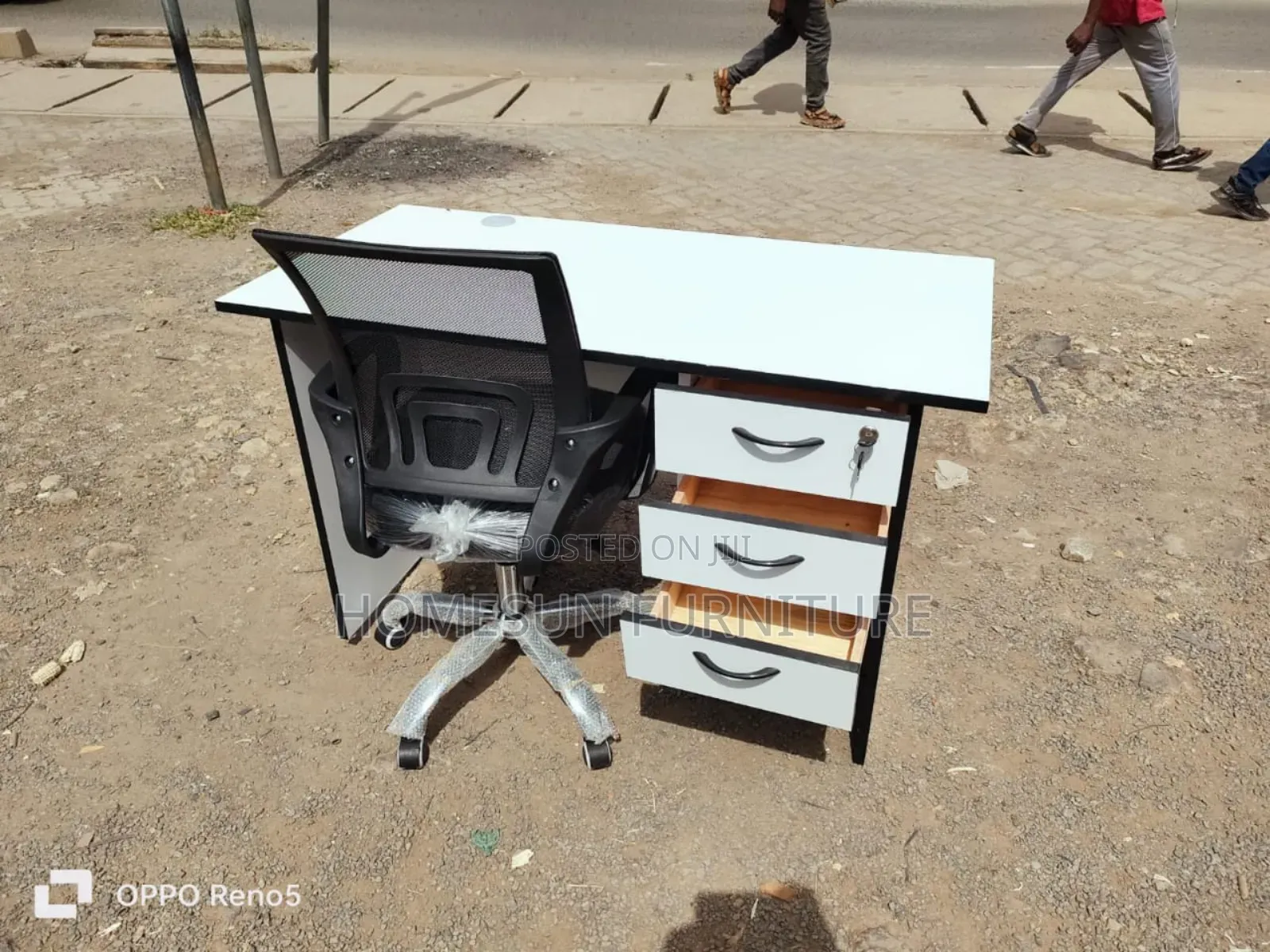 Study Desk And Mesh Office Chair