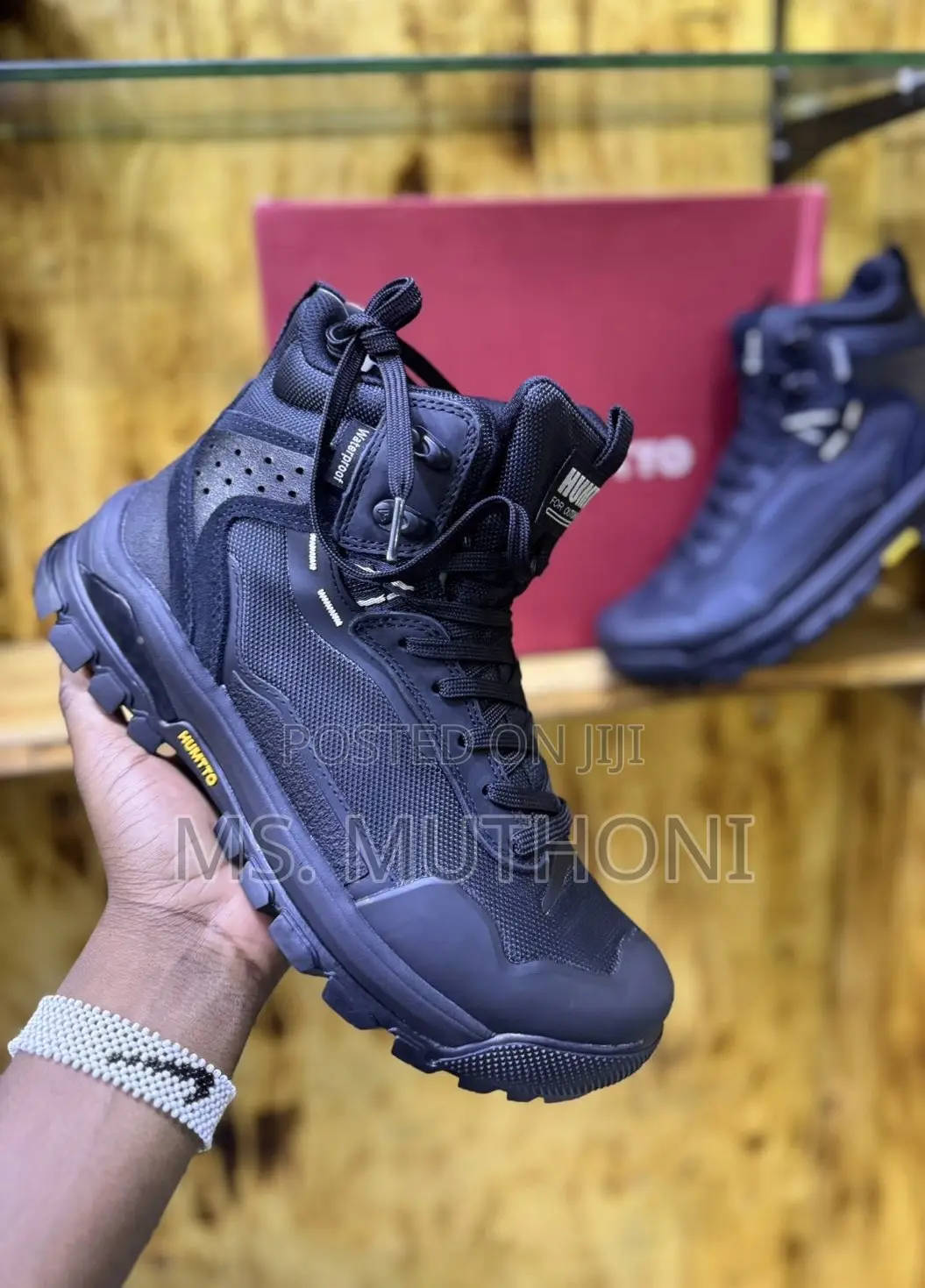 Original Black Humtto Brand Hiking Boots Size 38-46