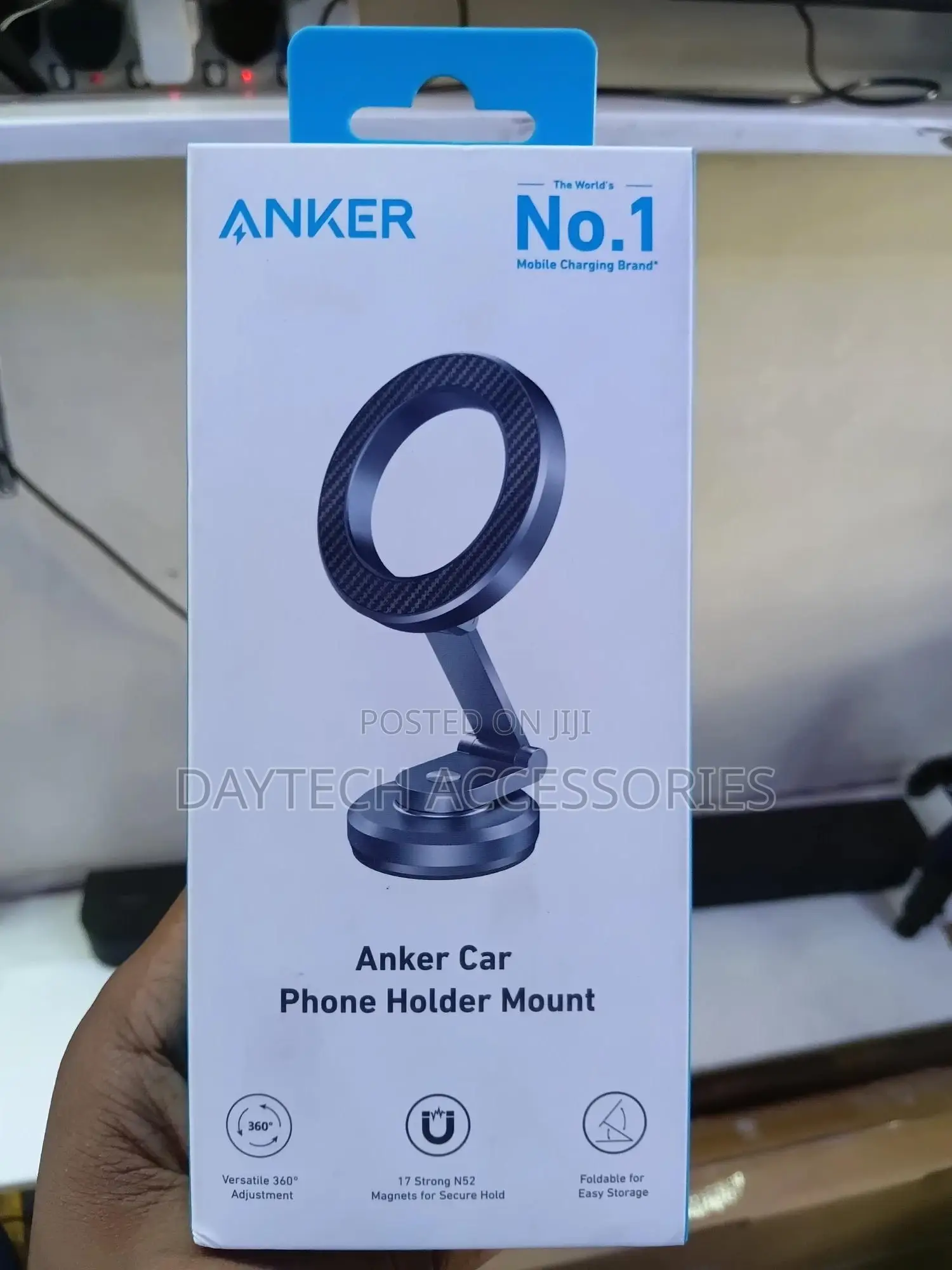 This Is an Anker Magnetic Car Phone Holder Mount.