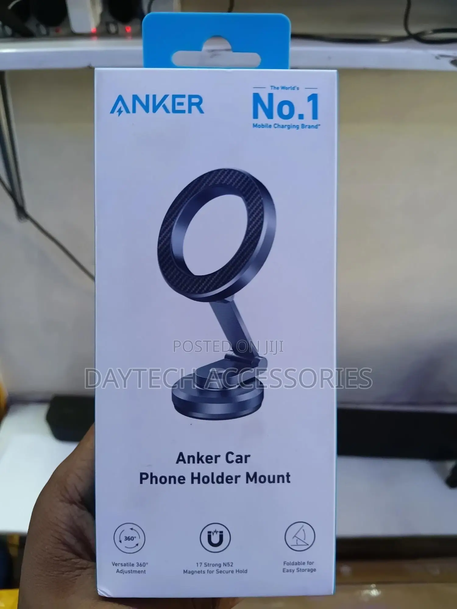 This Is an Anker Magnetic Car Phone Holder Mount.
