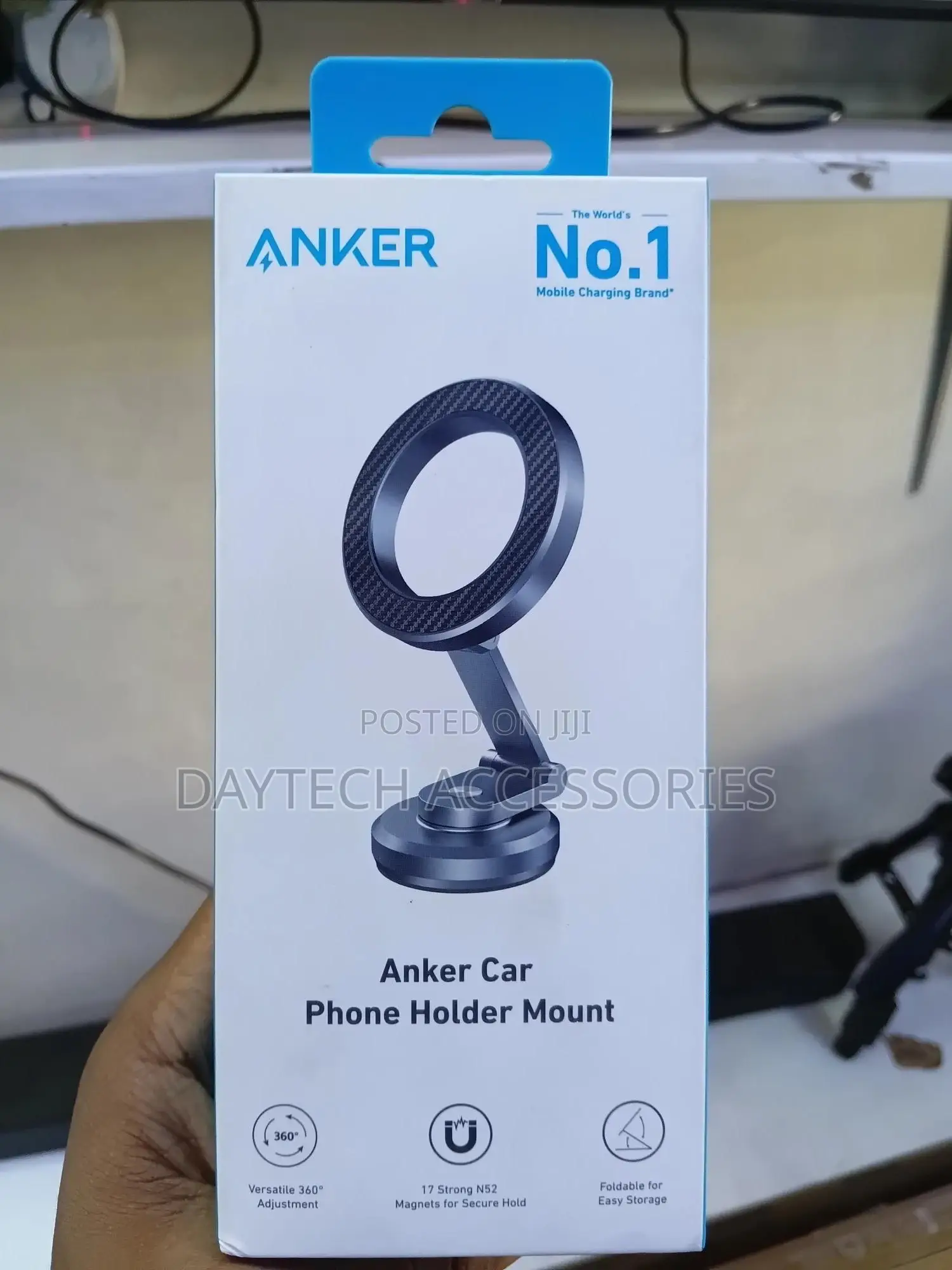 This Is an Anker Magnetic Car Phone Holder Mount.