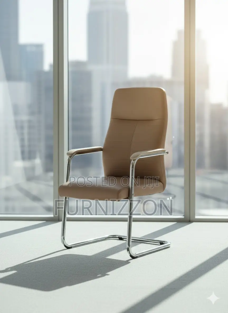 Stylish PVC Executive Reception Chair With Sled Base