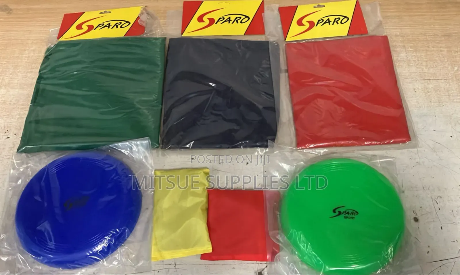 School Outdoor 3 Running Sacks, 2 Frisbee Disk And 2 Bean Bags
