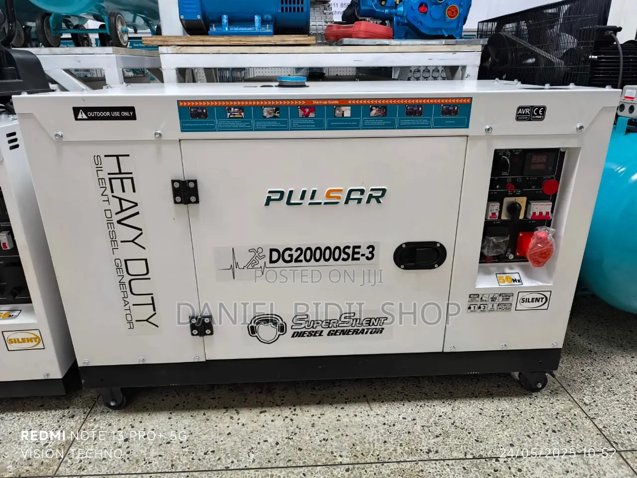 Diesel Silent Generator 2piston Dg20000se-3 Pulsar 25kva