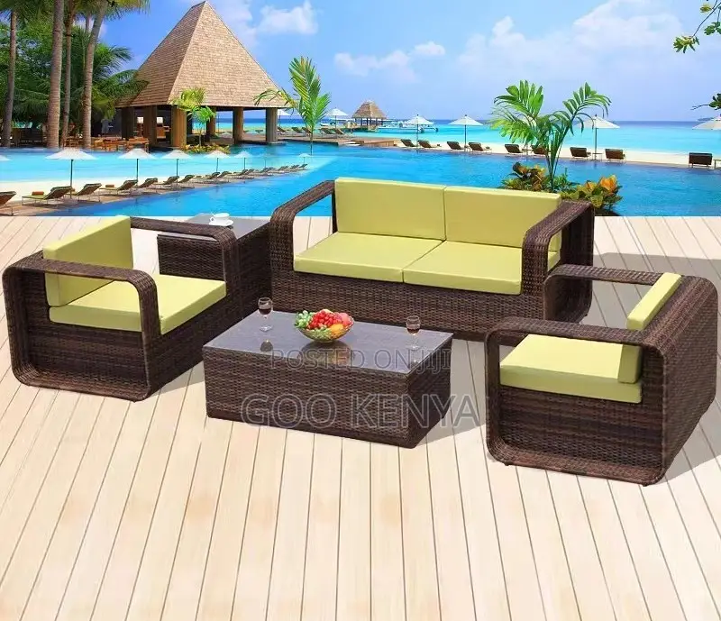 Home Sofa; Comfortable Rattan Outdoor Sofa With Soft Cushions