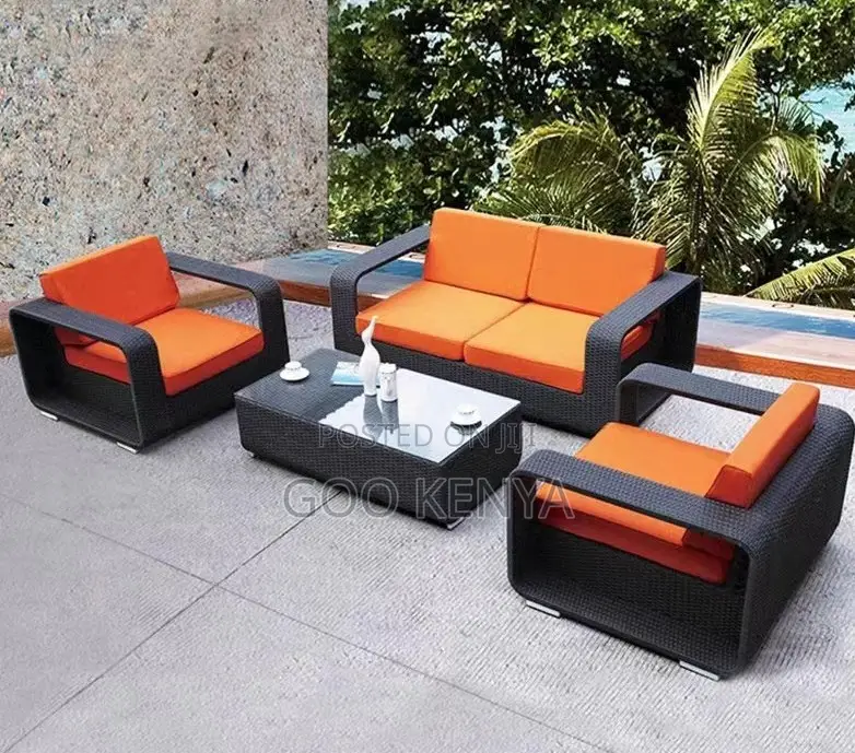 Home Sofa; Comfortable Rattan Outdoor Sofa With Soft Cushions