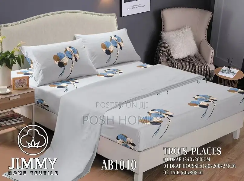 Floral 6 Piece Cotton Bedding Set
