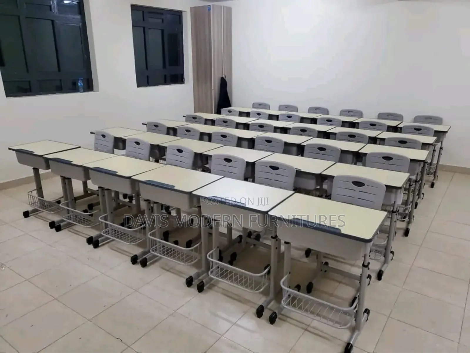 Modern and Chair Set With Storage Basket – Durable Classroom Furniture