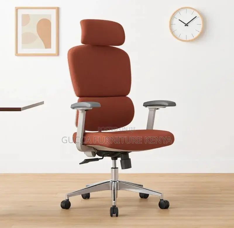 Orange Orthopedic High-back Office Chair