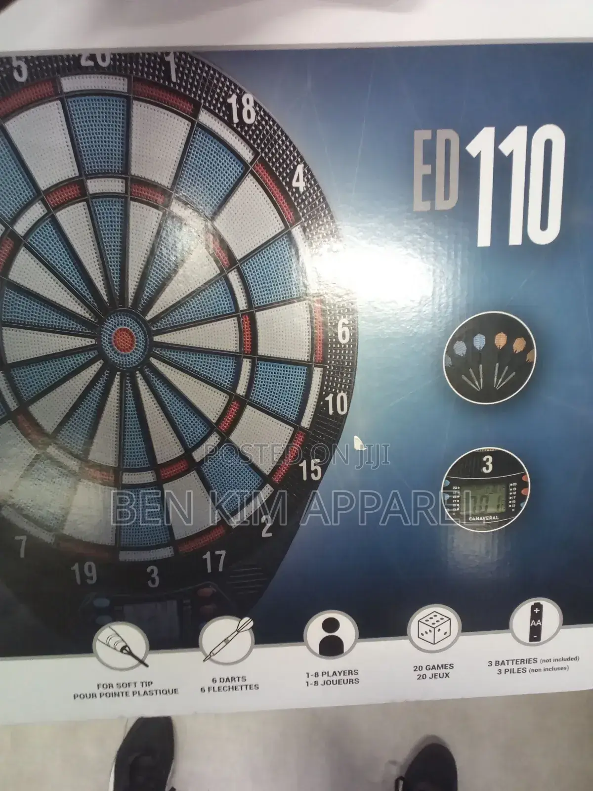 Begginers and Kids Electronic Digital Darts Kit 6 Darts and Board