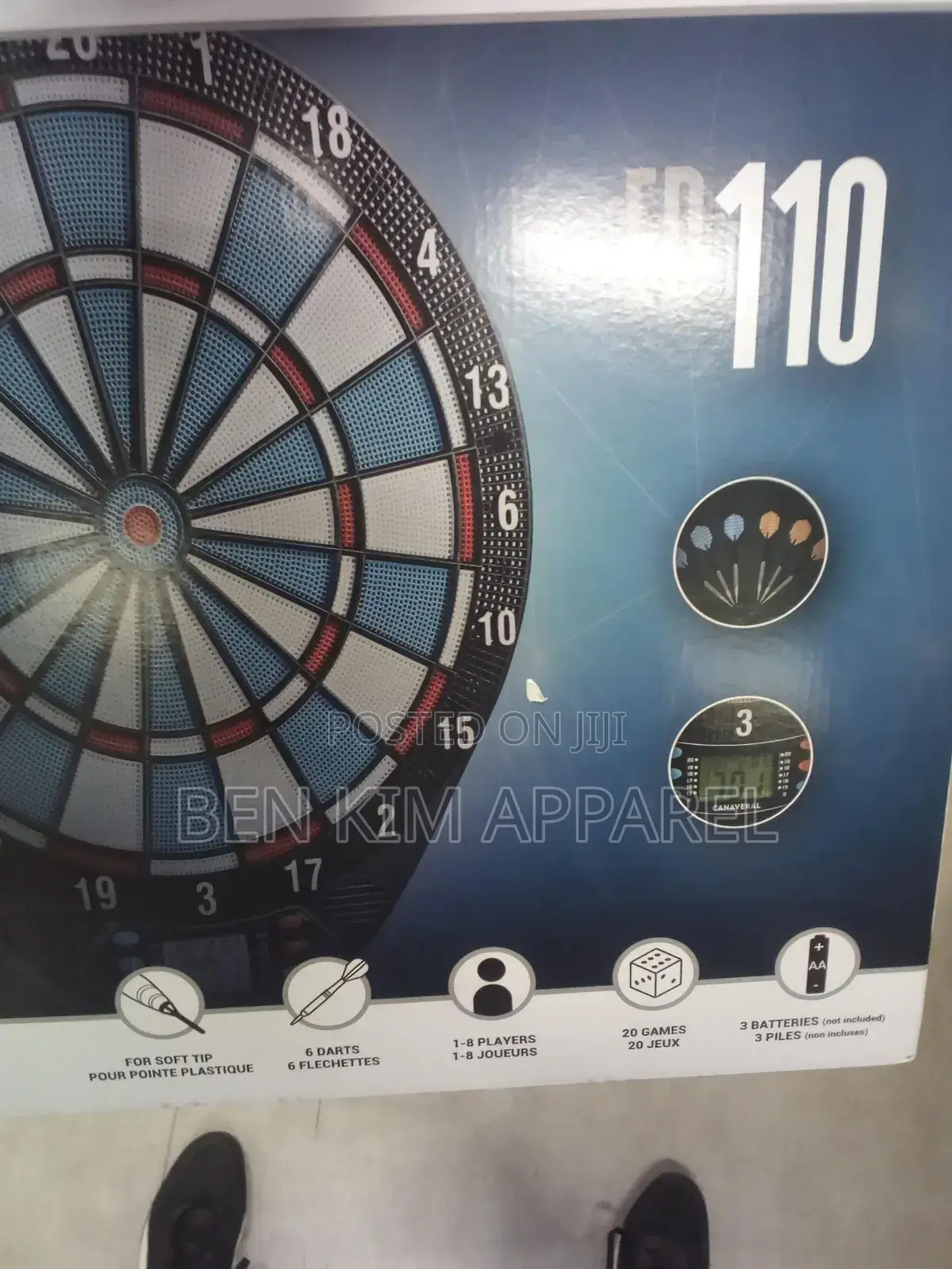 Begginers and Kids Electronic Digital Darts Kit 6 Darts and Board