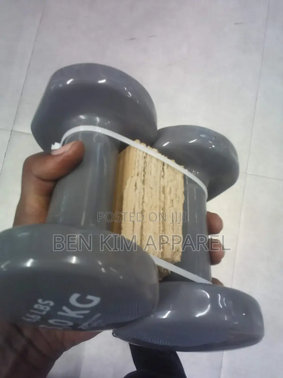 Gloss Rubber Coated 3kg Dumbbells Recast Iron European High Quality