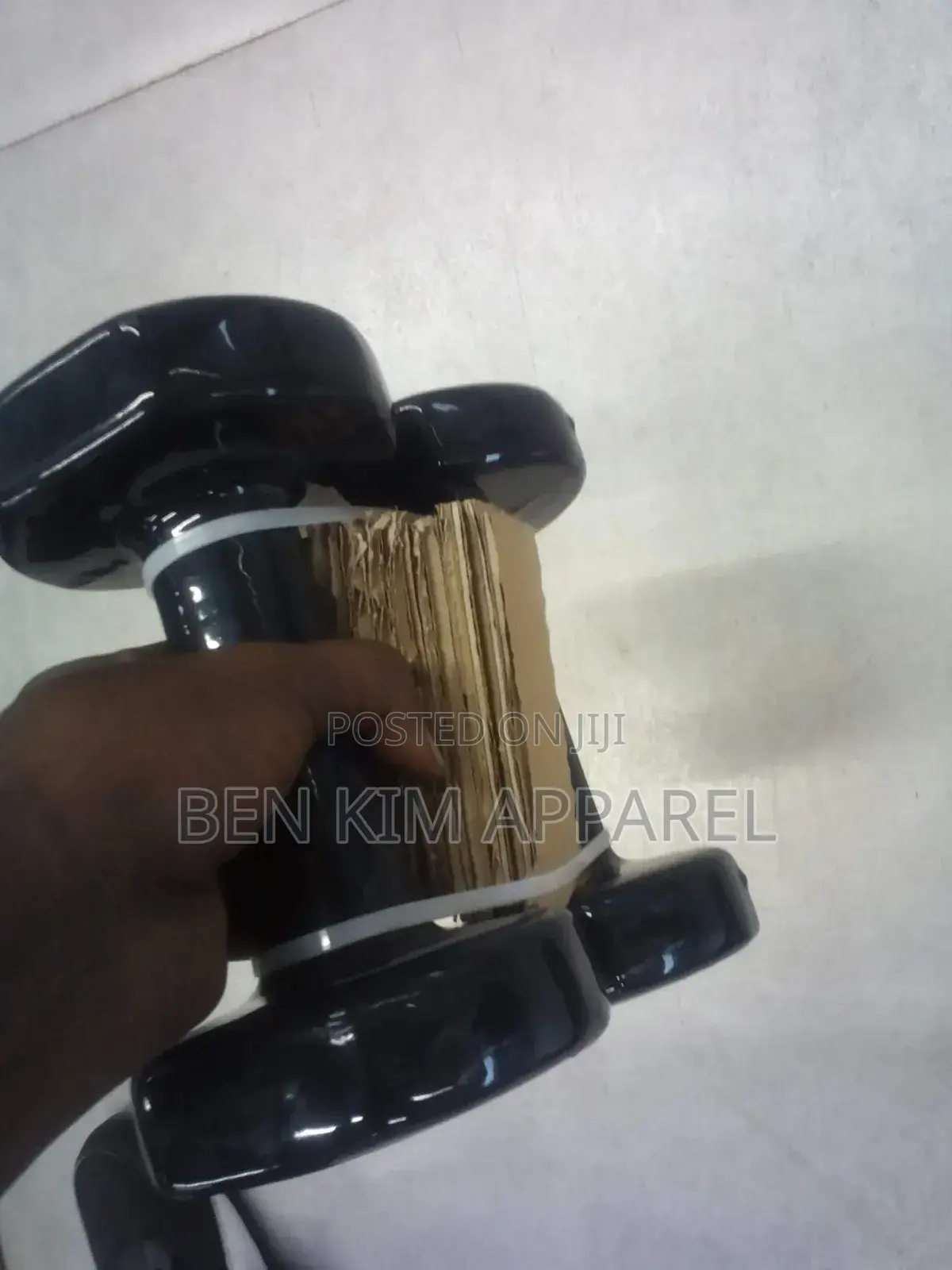 5 Kg Gloss Rubber Recast Iron Dumbbell Set Black High Quality