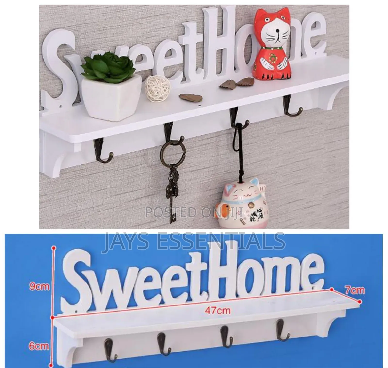 Sweet Home Wooden Key Holder