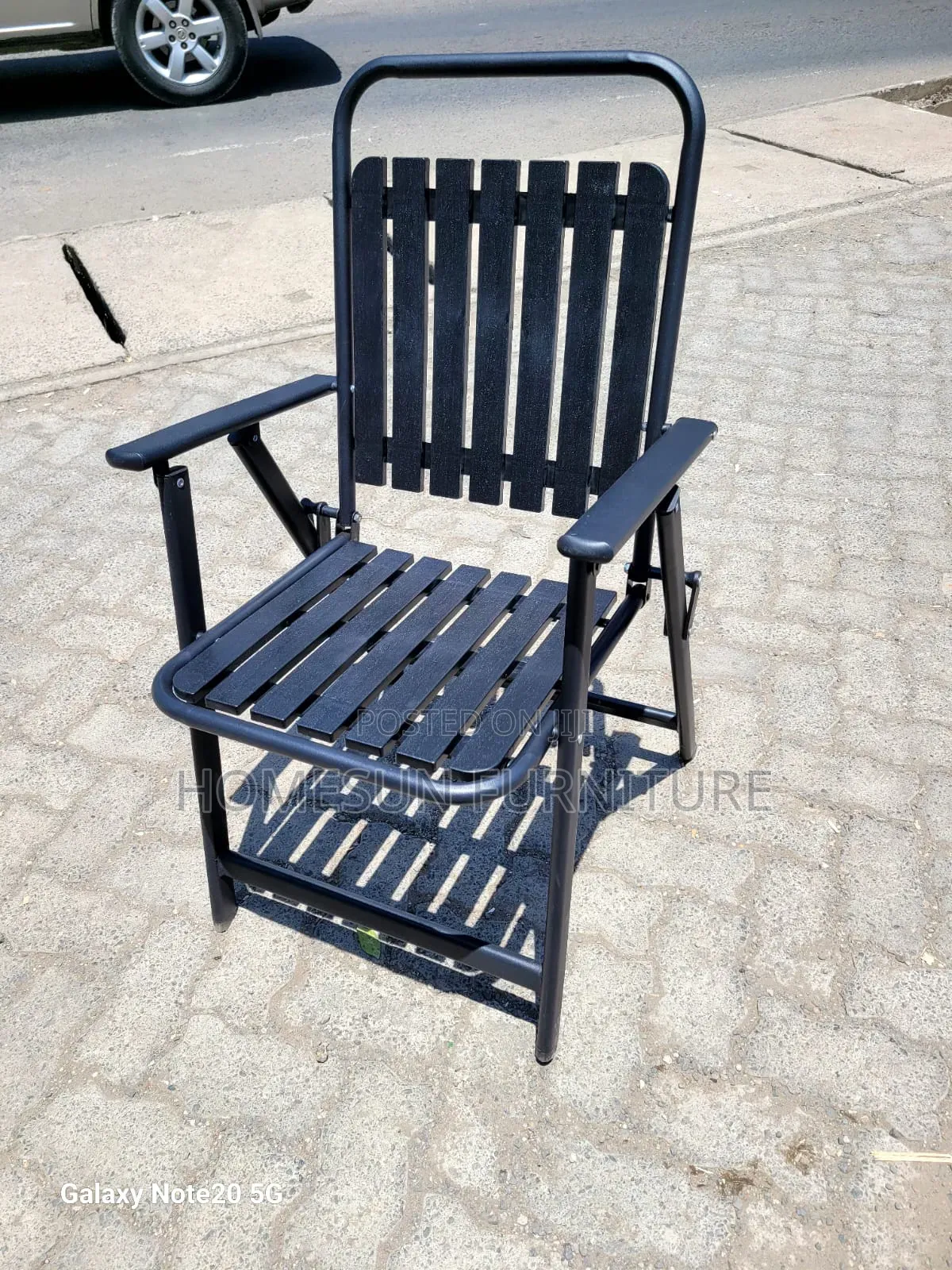 Black Foldable Outdoor Chair.